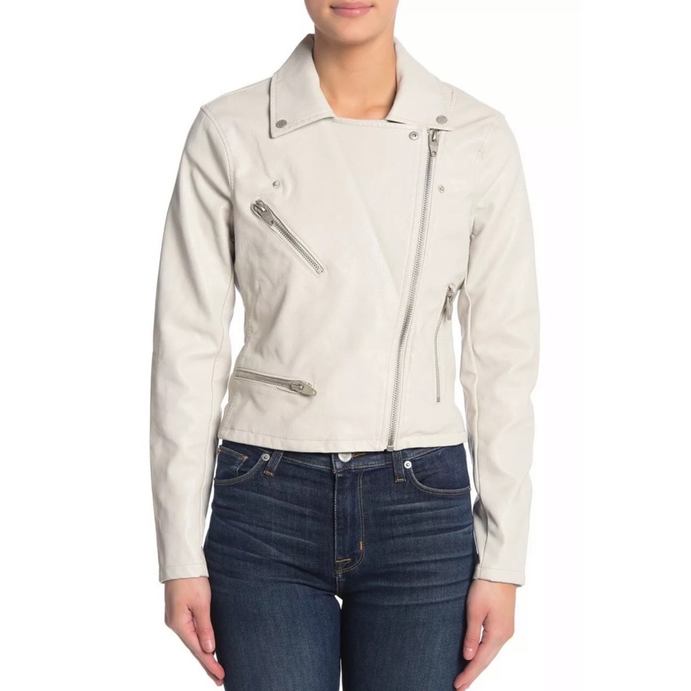 BLANKNYC Gray Zip Faux Leather Moto Jacket - Picture 3 of 9